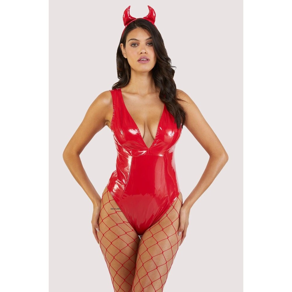 Wolf & Whistle After Dark 3 Piece Devil Set Halloween Costume Lingerie US 8/M